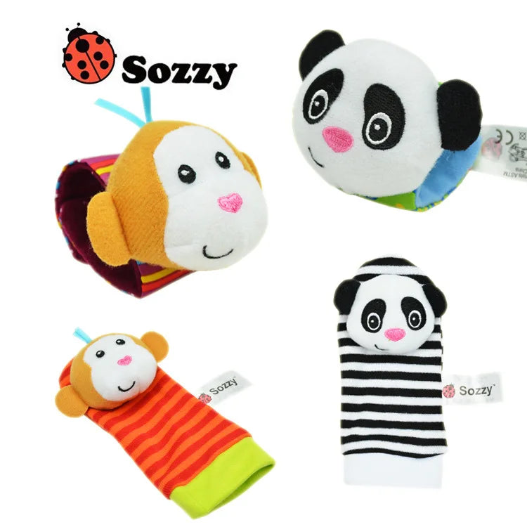 Juguetes de animales de peluche para bebés, sonajeros de muñeca, sonajeros para recién nacidos, juguetes para hacer sonidos, sonajero para bebés de 0 a 12 meses
