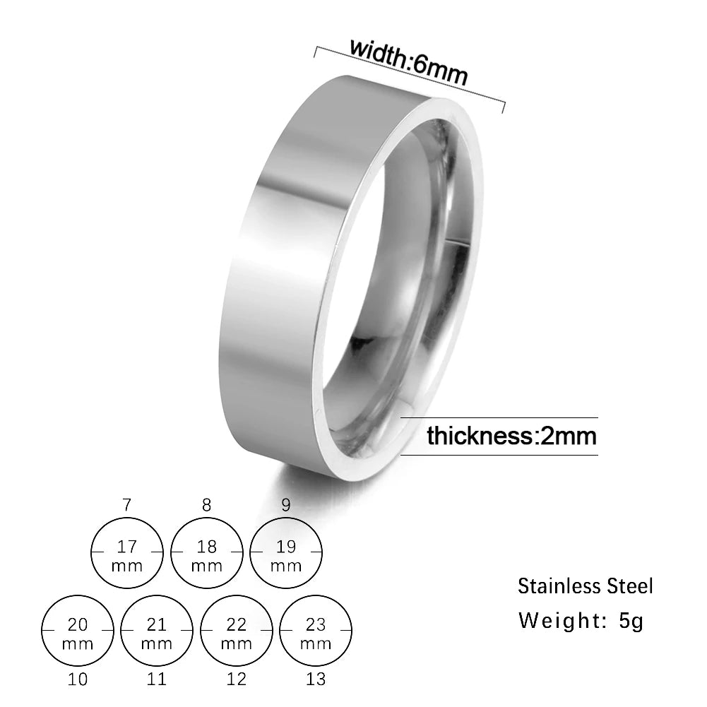 Lemegeton-anillos de acero inoxidable con nombre personalizado Simple para hombre y mujer, 6/8mm, nombre grabado personalizado, texto, anillo negro, regalo de joyería