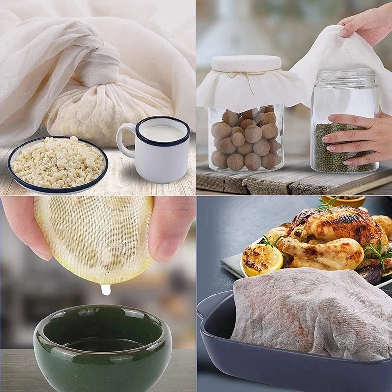 Paño de algodón multifuncional para repostería, filtro de Tofu, leche de soja, vino, utensilios de cocina, tapete para hornear, fermento, herramientas de pastelería