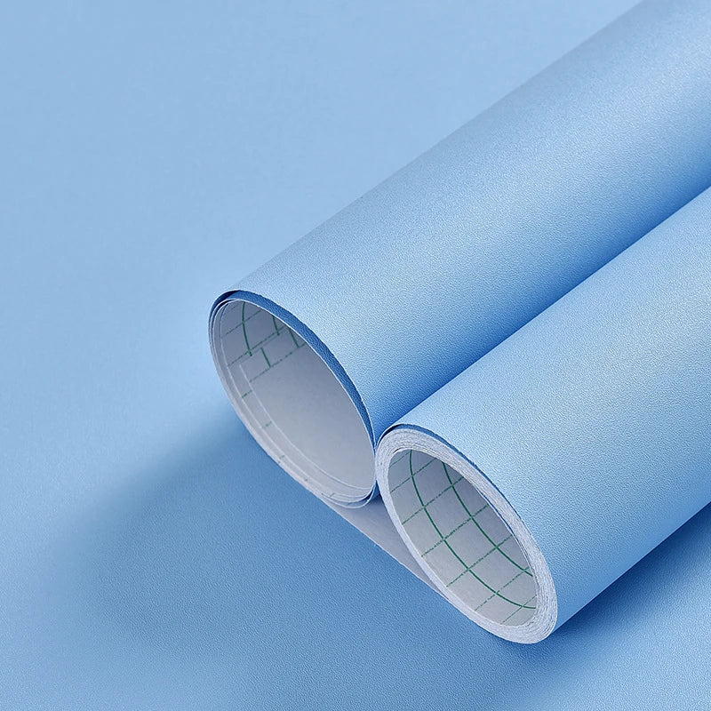 WOKHOME-papel tapiz autoadhesivo de vinilo de Color sólido, papel de Contacto impermeable, pegatina de pared, película, papeles de pared en rollos, decoración del hogar