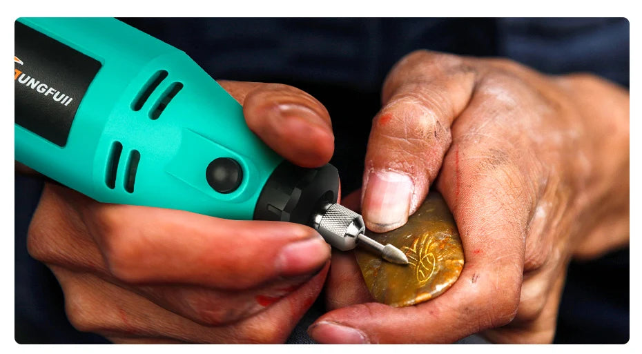Tungfull-Mini taladro eléctrico, accesorios de brocas, herramientas de carpintería, velocidad Variable, herramienta rotativa eléctrica, Mini amoladora de taladro