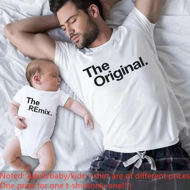 Original/Remix Family Matching-Conjuntos para papá, mamá y niños, indumentaria para la familia, camisetas, regalo Día del Padre