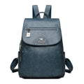 Mochila De cuero suave para mujer, bolso escolar de gran capacidad, de alta calidad, para viaje y ocio, 6 colores, color negro, novedad de 2024