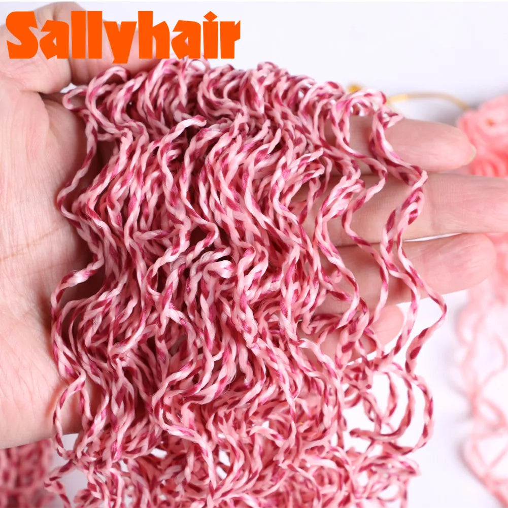 Sallyhair-trenzas sintéticas Zizi Box, trenzas delgadas de ganchillo, cabello Eunice, extensiones de cabello trenzado Zizi de colores, cabello marrón y negro
