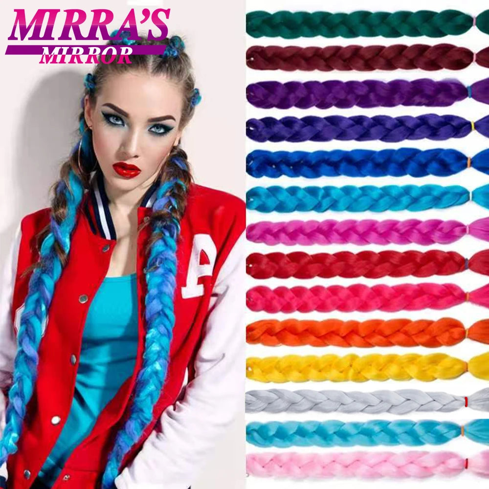 Mirra's Mirror-extensiones de cabello trenzado sintético para trenzas, pelo súper largo Jumbo de 41 pulgadas, 165 g/unid, soporte al por mayor