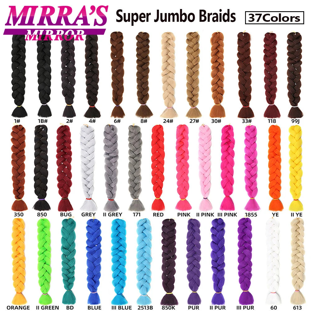 Mirra's Mirror-extensiones de cabello trenzado sintético para trenzas, pelo súper largo Jumbo de 41 pulgadas, 165 g/unid, soporte al por mayor