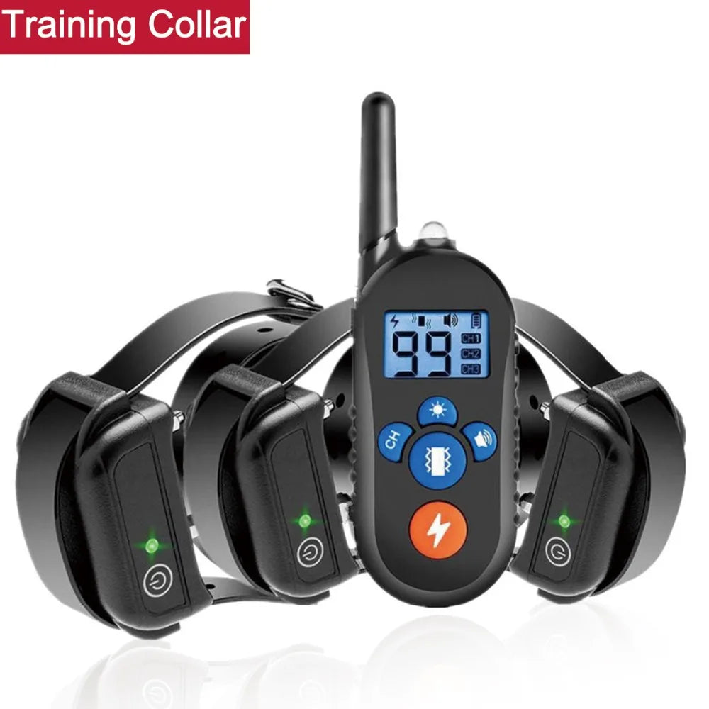 Collar de entrenamiento para perros, tapón de ladridos eléctrico portátil con Control remoto, dispositivo de Entrenamiento de mascotas impermeable con pitido de descarga, 1 ud.