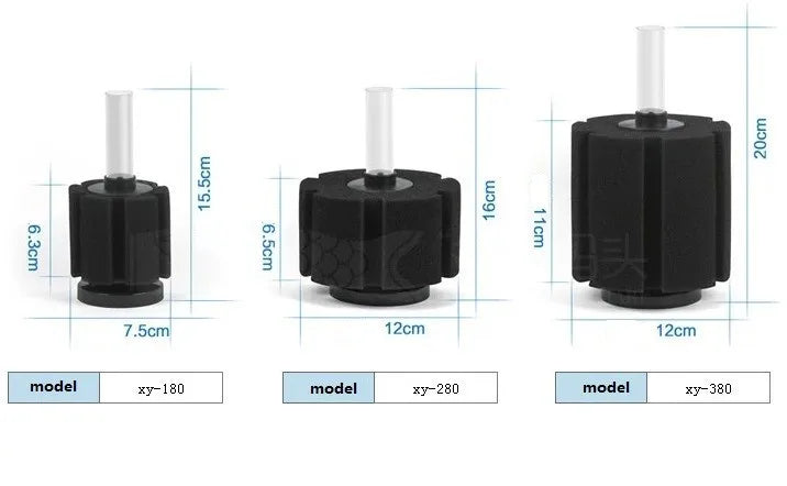 Xinyou XY-180 XY-280 XY-380 Bio filtro de esponja cría freír camarones Betta Nano pecera acuario hasta 20 Gal acuario
