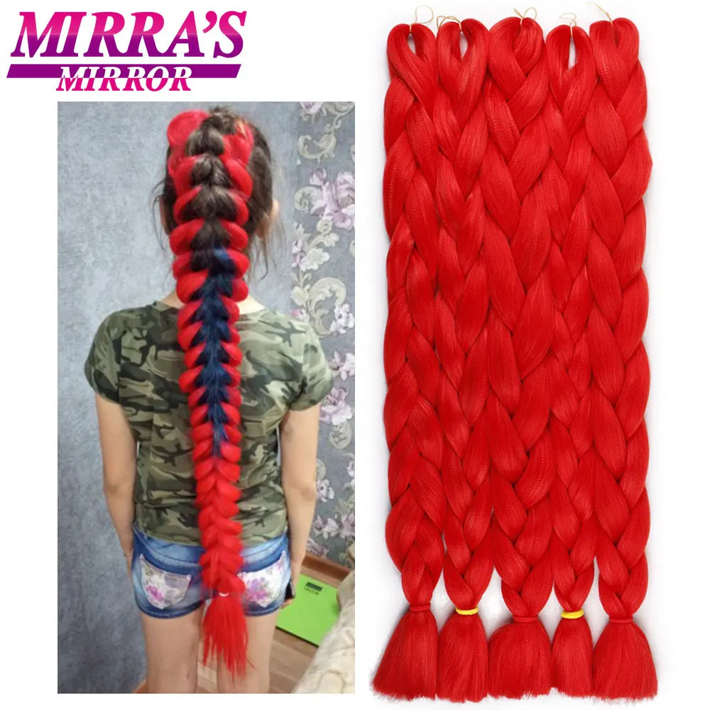 Mirra's Mirror-extensiones de cabello trenzado sintético para trenzas, pelo súper largo Jumbo de 41 pulgadas, 165 g/unid, soporte al por mayor