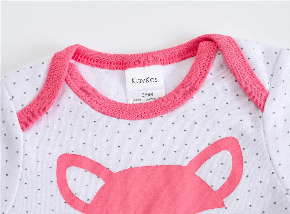Kavkas, monos para niñas, 6/3 unidades/lote, ropa de algodón de verano para bebés, ropa de manga corta para recién nacidos, ropa para bebés de 0 a 3 meses