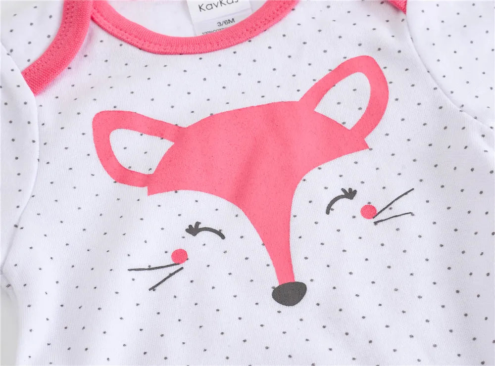 Kavkas, monos para niñas, 6/3 unidades/lote, ropa de algodón de verano para bebés, ropa de manga corta para recién nacidos, ropa para bebés de 0 a 3 meses