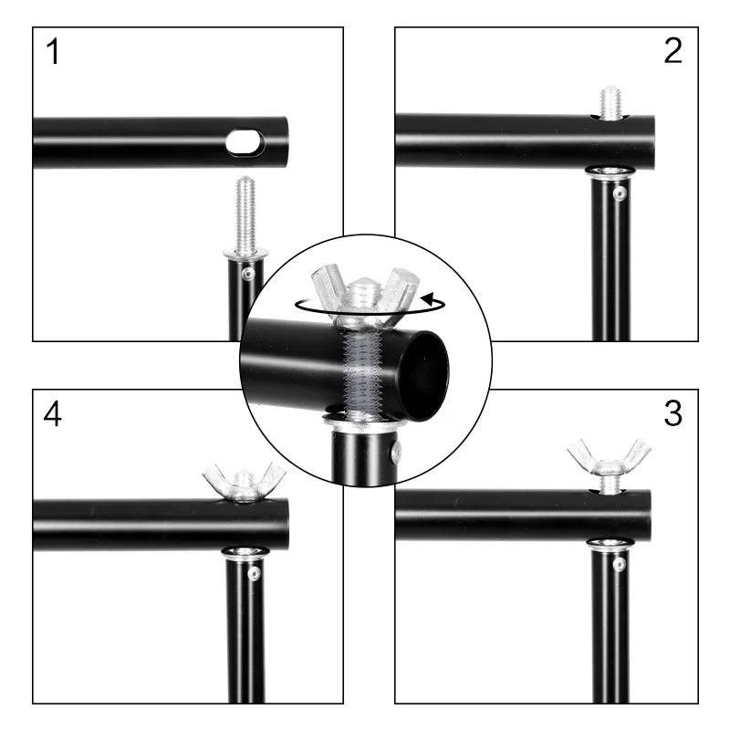 Soporte de Fondo para Estudio Fotográfico y de Video de 2.6x3M/8.5x10 pies, Sistema de Soporte de Fondo Telescópico Ajustable con Bolsa de Transporte