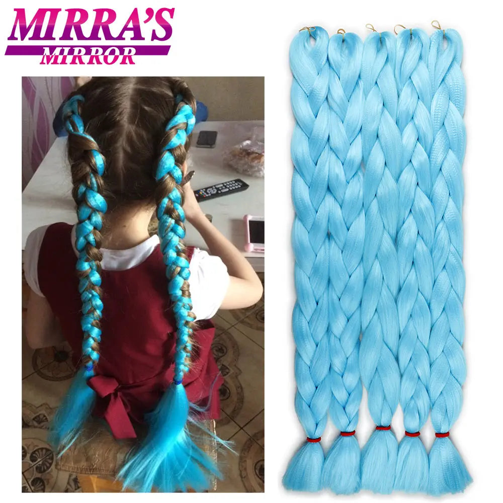 Mirra's Mirror-extensiones de cabello trenzado sintético para trenzas, pelo súper largo Jumbo de 41 pulgadas, 165 g/unid, soporte al por mayor