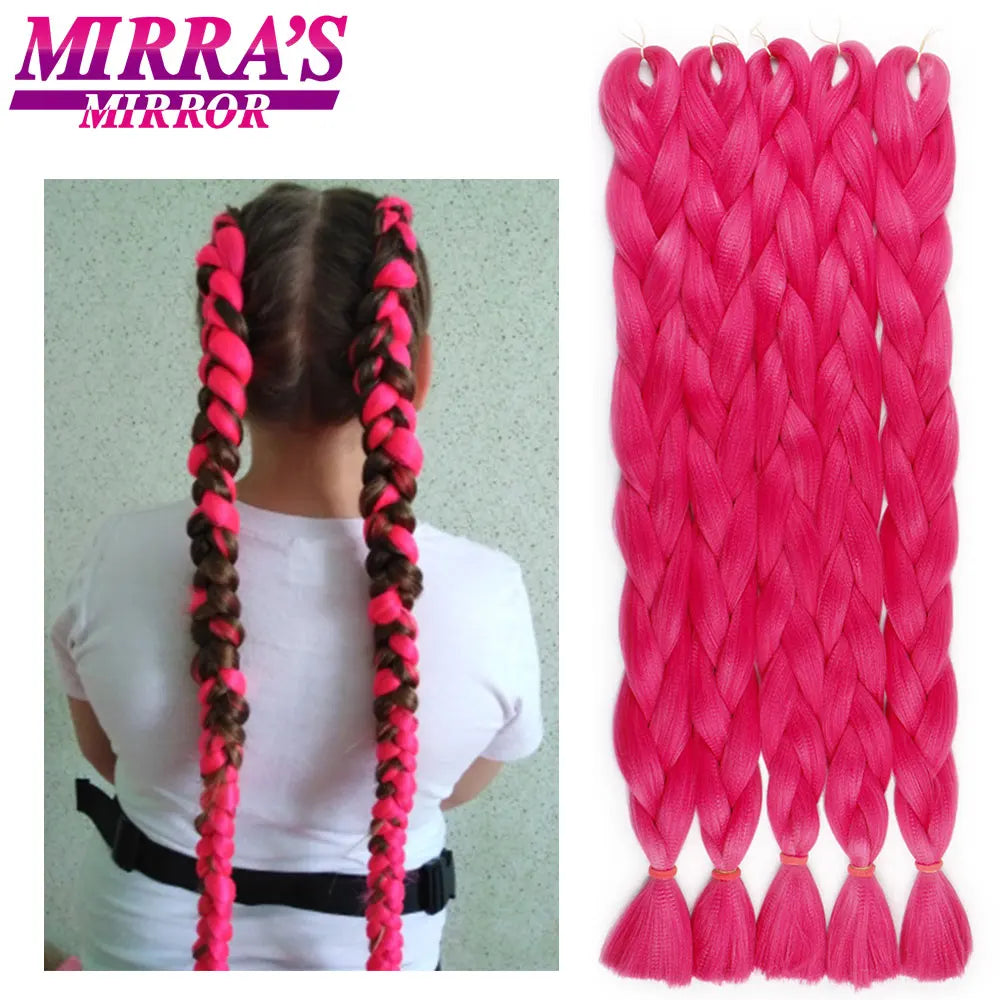 Mirra's Mirror-extensiones de cabello trenzado sintético para trenzas, pelo súper largo Jumbo de 41 pulgadas, 165 g/unid, soporte al por mayor