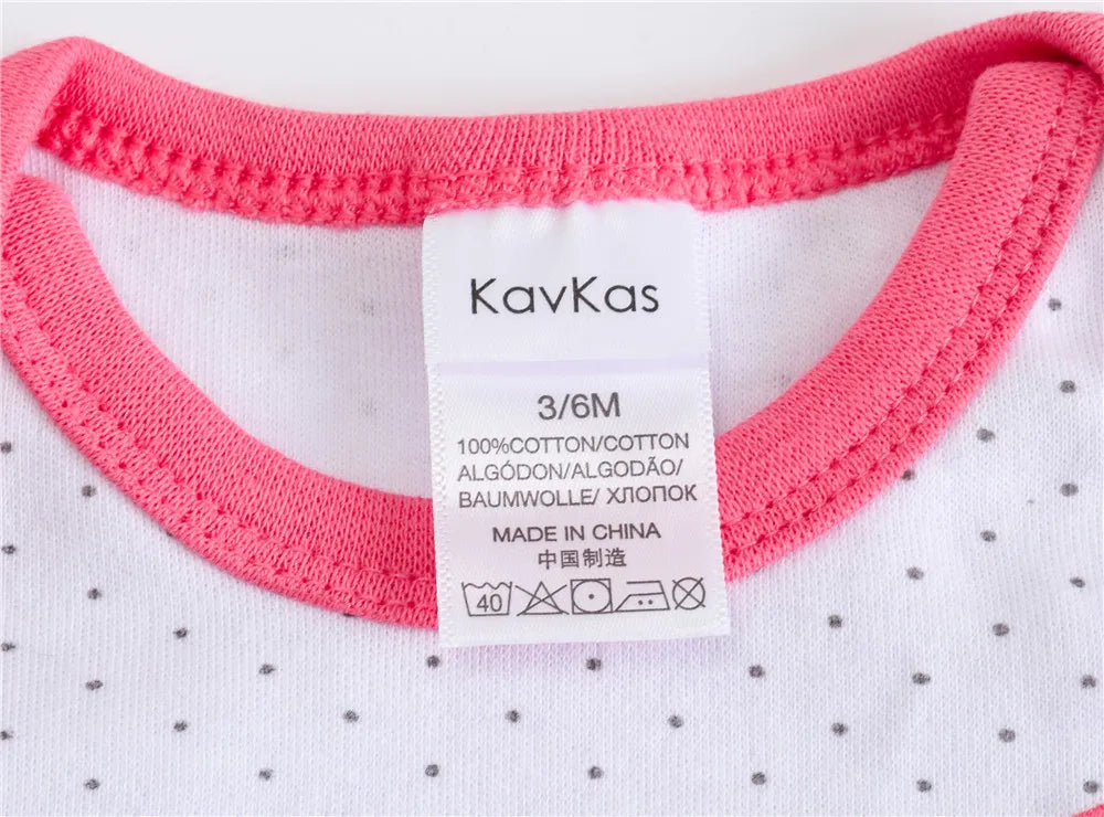 Kavkas, monos para niñas, 6/3 unidades/lote, ropa de algodón de verano para bebés, ropa de manga corta para recién nacidos, ropa para bebés de 0 a 3 meses