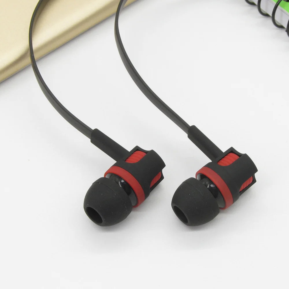 Auriculares Extra Bass con cable, auriculares de 3,5mm con micrófono, estilo fideos, auriculares deportivosки para Samsung