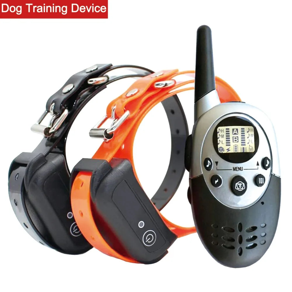Collar de entrenamiento para perros, tapón de ladridos eléctrico portátil con Control remoto, dispositivo de Entrenamiento de mascotas impermeable con pitido de descarga, 1 ud.
