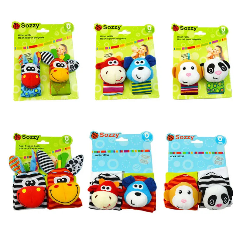 Juguetes de animales de peluche para bebés, sonajeros de muñeca, sonajeros para recién nacidos, juguetes para hacer sonidos, sonajero para bebés de 0 a 12 meses