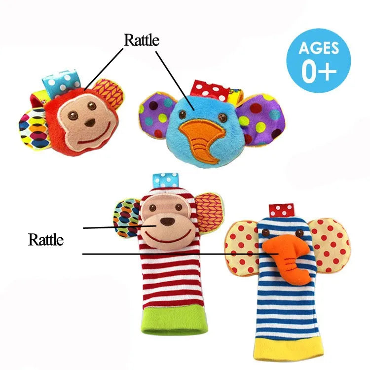 Juguetes de animales de peluche para bebés, sonajeros de muñeca, sonajeros para recién nacidos, juguetes para hacer sonidos, sonajero para bebés de 0 a 12 meses