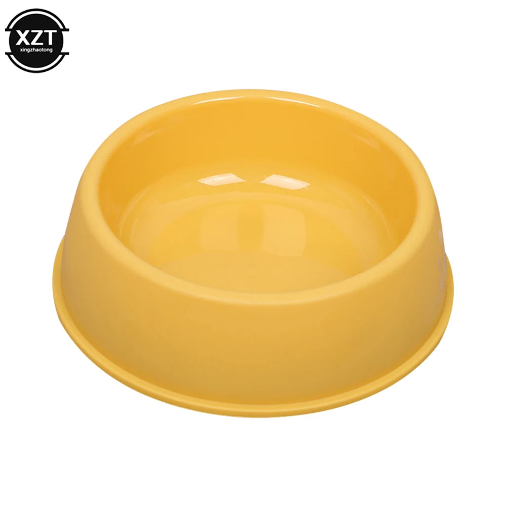 Cuencos de plástico ligero para mascotas, cuencos de Color sólido de alta calidad para perros y gatos pequeños, herramientas de agua de alimentación para mascotas