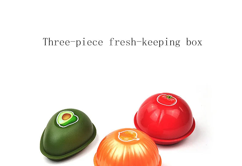 Caja de almacenamiento creativa para cocina, recipiente para verduras, cebolla, ajo, aguacate, tomates, limón, pimienta verde fresca