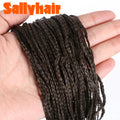Sallyhair-trenzas sintéticas Zizi Box, trenzas delgadas de ganchillo, cabello Eunice, extensiones de cabello trenzado Zizi de colores, cabello marrón y negro