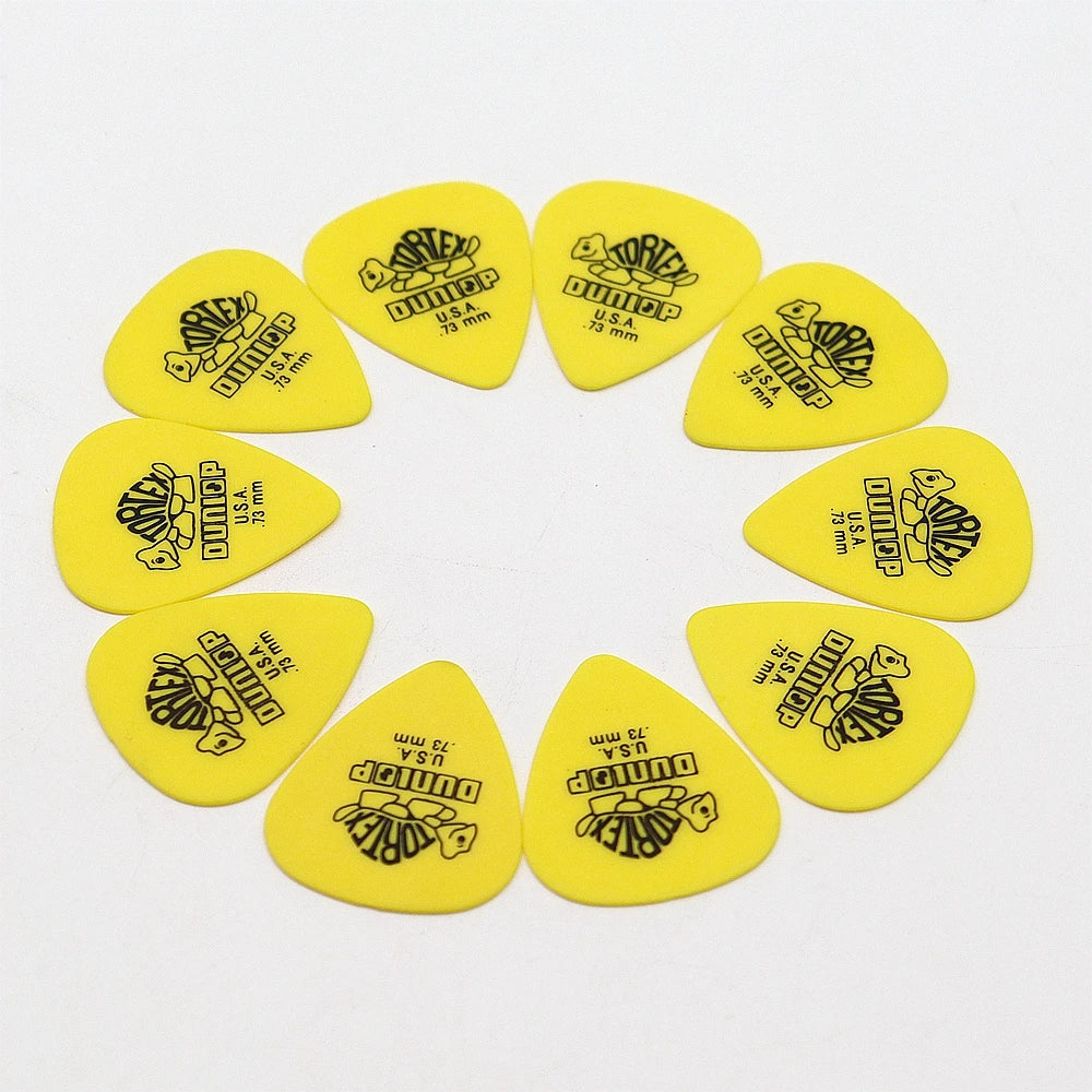 10 Uds. De púas de guitarra Dunlop, piezas de guitarra eléctrica, accesorios de púas, 6 tipos de púas de espesor