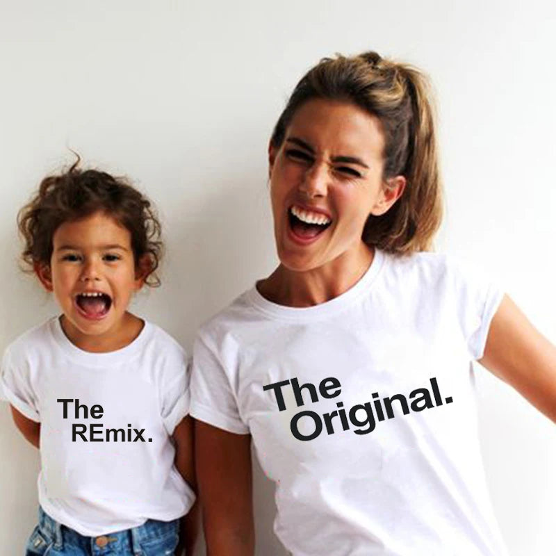 Original/Remix Family Matching-Conjuntos para papá, mamá y niños, indumentaria para la familia, camisetas, regalo Día del Padre