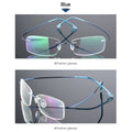 Gafas para miopía sin marco para hombre y mujer, lentes superelásticas con revestimiento verde, montura ultraligera, sin montura, 1,0-1,5-2,0 To-5,5