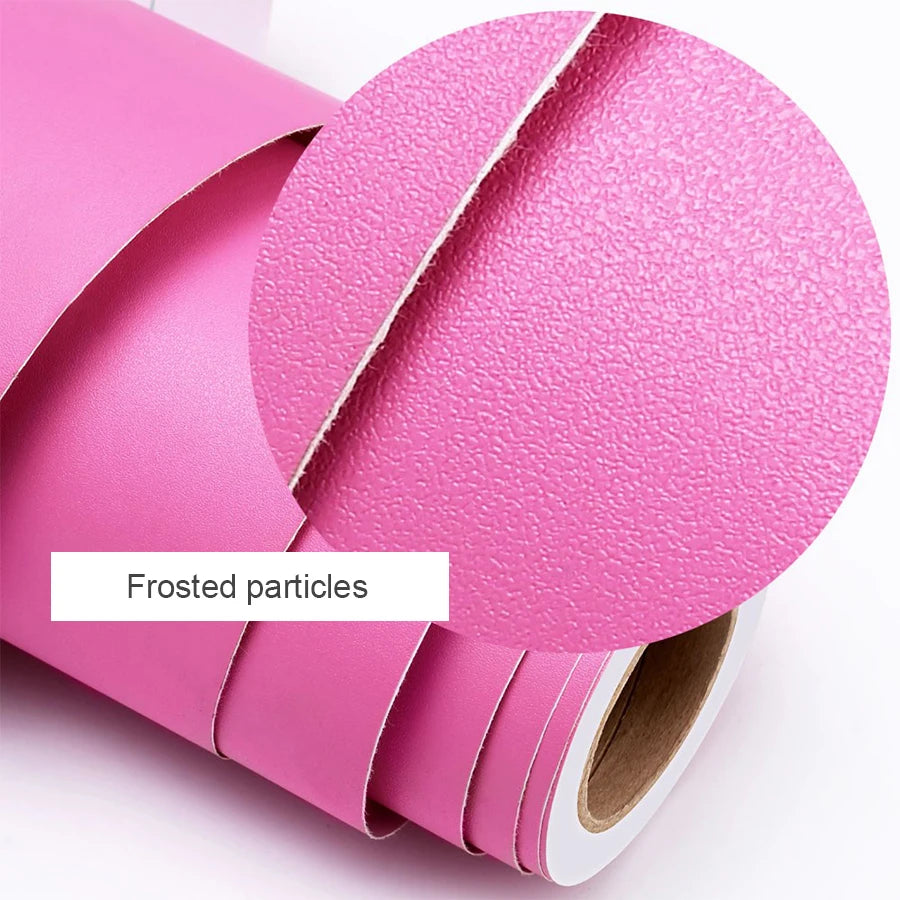 Papel tapiz mate de Color puro de PVC, autoadhesivo para dormitorio, impermeable, pegatina a prueba de humedad, película de renovación para muebles y armarios de escritorio