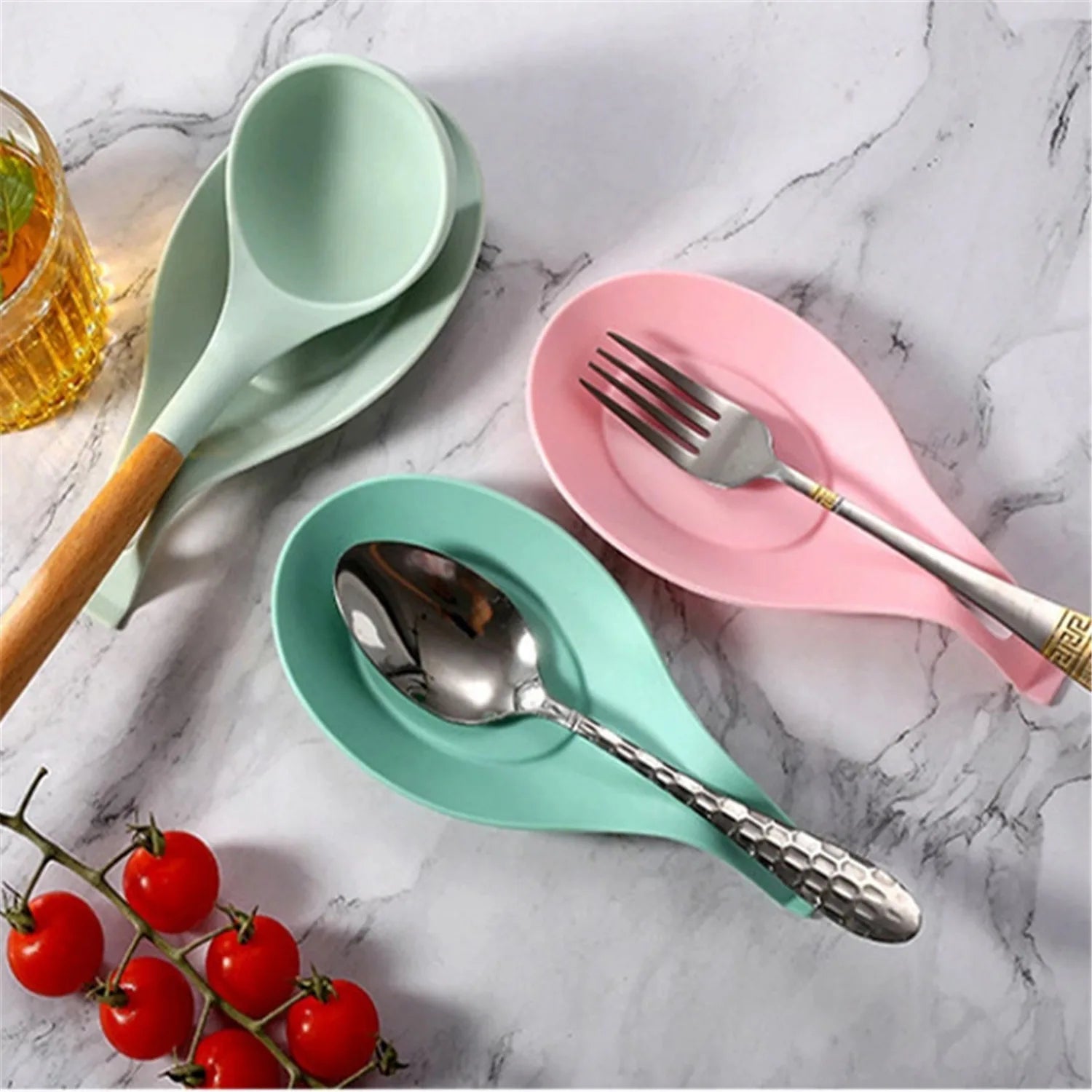 Estante de silicona resistente al calor para cuchara, bandeja para palillos, soporte para olla, organizador de estufa, utensilio, espátula, almohadilla para cuchara, herramienta de cocina, 1 unidad