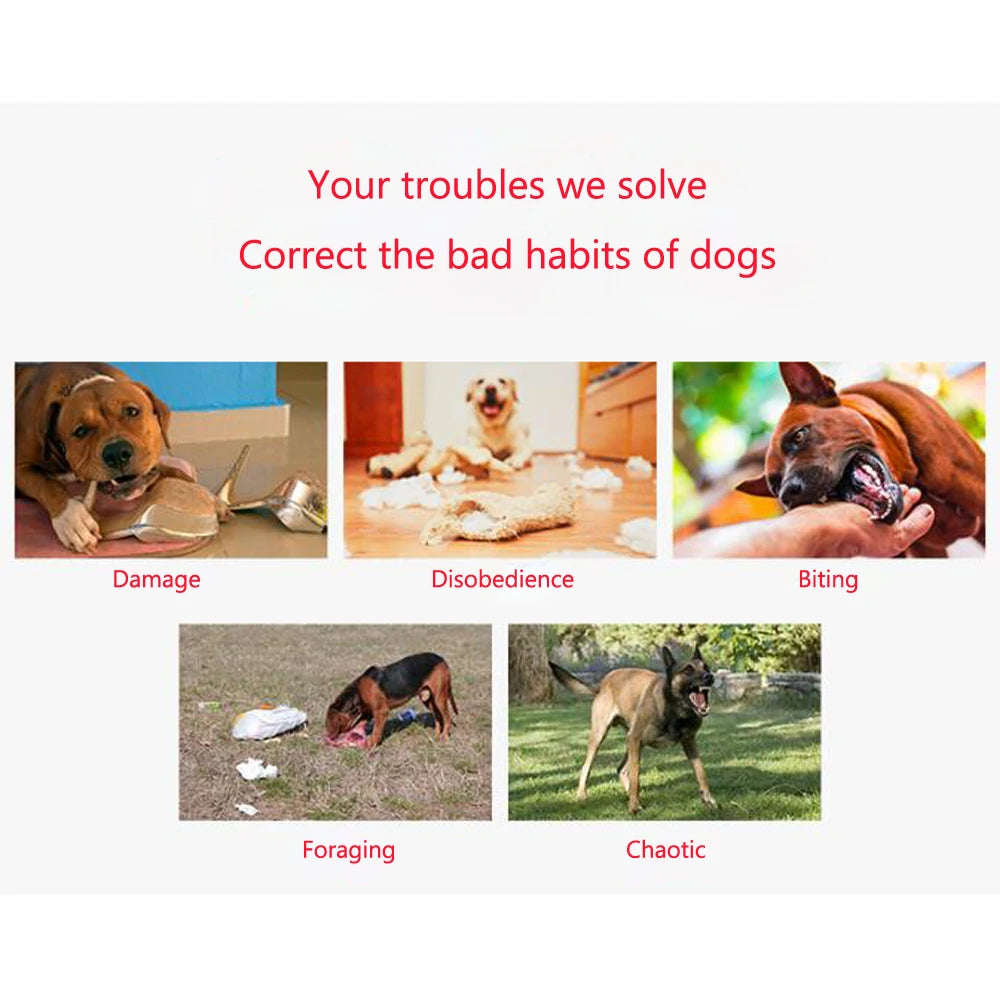 Collar de entrenamiento para perros, tapón de ladridos eléctrico portátil con Control remoto, dispositivo de Entrenamiento de mascotas impermeable con pitido de descarga, 1 ud.