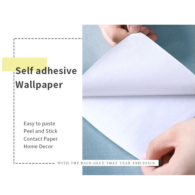 WOKHOME-papel tapiz autoadhesivo de vinilo de Color sólido, papel de Contacto impermeable, pegatina de pared, película, papeles de pared en rollos, decoración del hogar