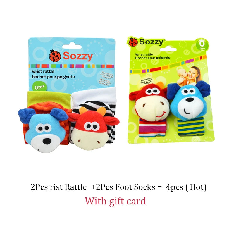 Juguetes de animales de peluche para bebés, sonajeros de muñeca, sonajeros para recién nacidos, juguetes para hacer sonidos, sonajero para bebés de 0 a 12 meses