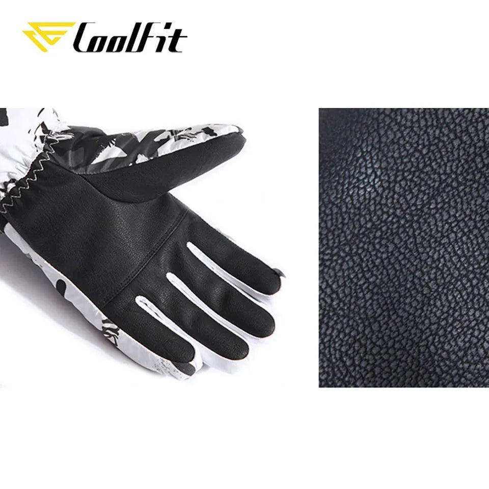 CoolFit hombres mujeres guantes de esquí ultraligeros impermeables guantes cálidos de invierno guantes de Snowboard motociclismo nieve guantes impermeables