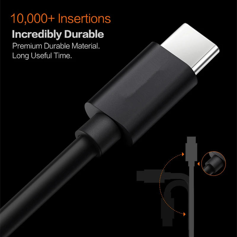 Cargador rápido para Huawei Mate 40 30 20 Pro P50 P40 P30 P20 Xiaomi Redmi Note 10 9 8 Pro 8T 9T 8A 6A Cable tipo C de cargador rápido