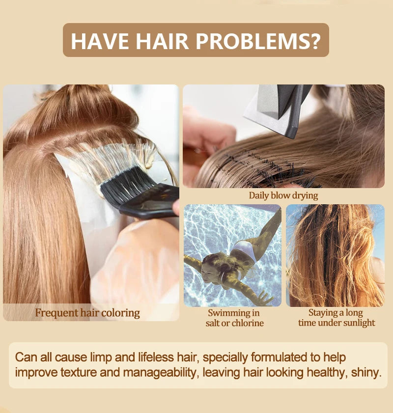 PURC-mascarilla para el cabello con tratamiento mágico, mascarilla para infusión nutritiva durante 5 segundos, repara el daño del cabello, restaura el cuidado del cabello suave