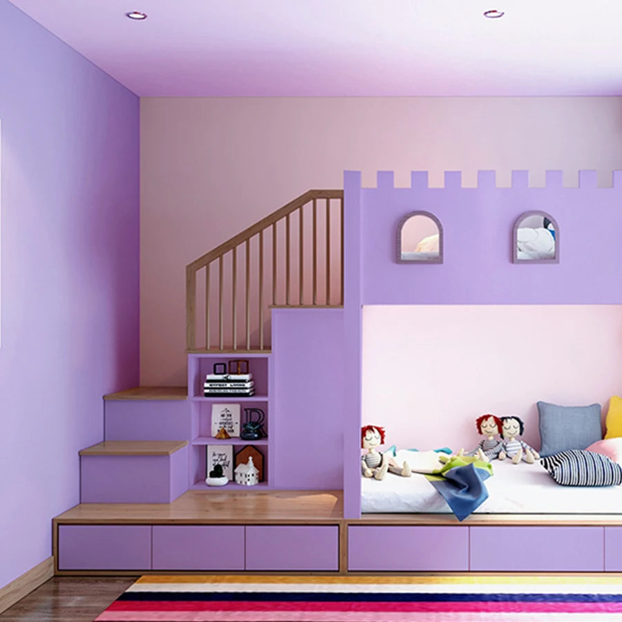 Película decorativa autoadhesiva impermeable de PVC, papel tapiz para dormitorio reacondicionado, calcomanía para habitación de niños, muebles antiguos, pegatinas de pared de Color puro