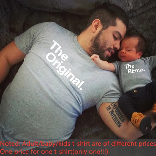 Original/Remix Family Matching-Conjuntos para papá, mamá y niños, indumentaria para la familia, camisetas, regalo Día del Padre