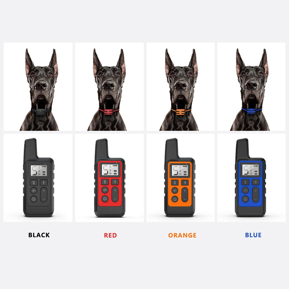 Collar de entrenamiento para perros, tapón de ladridos eléctrico portátil con Control remoto, dispositivo de Entrenamiento de mascotas impermeable con pitido de descarga, 1 ud.