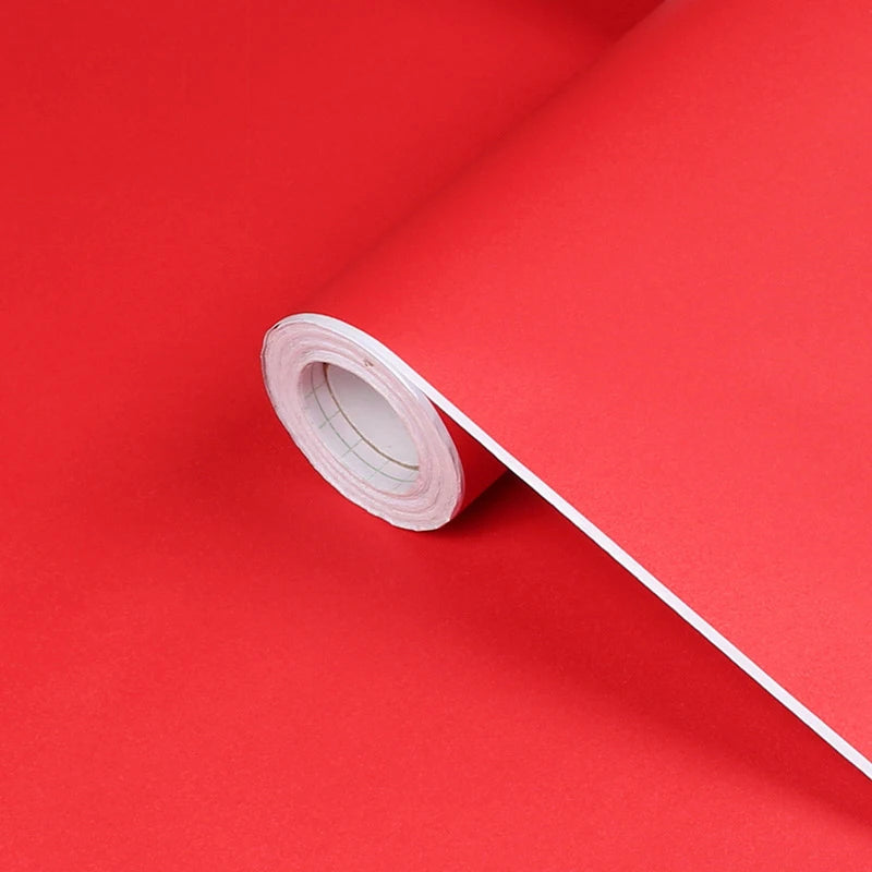 WOKHOME-papel tapiz autoadhesivo de vinilo de Color sólido, papel de Contacto impermeable, pegatina de pared, película, papeles de pared en rollos, decoración del hogar