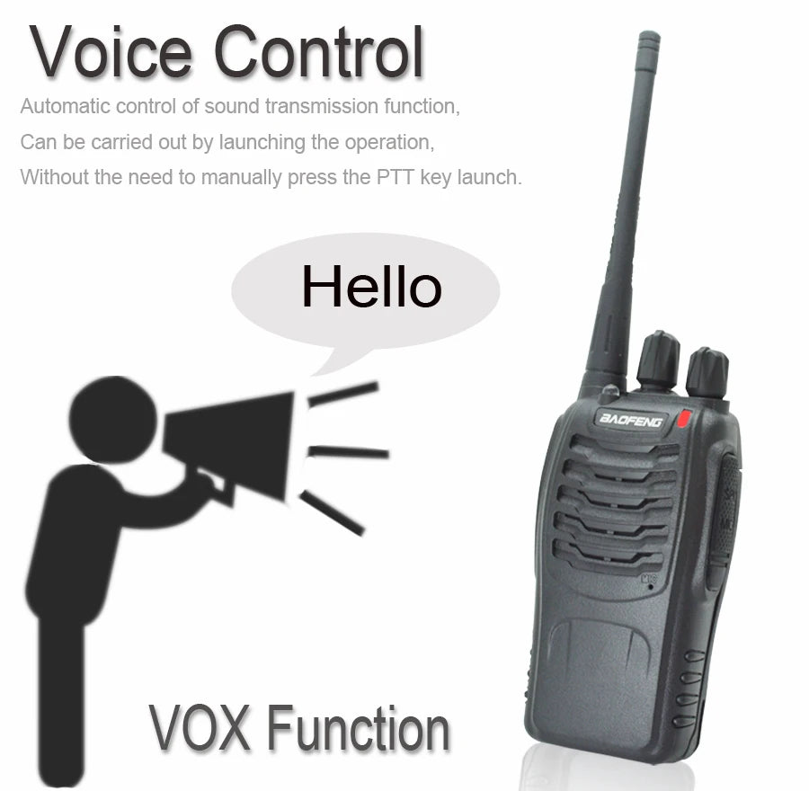 2 uds Baofeng BF 888S Walkie Talkie UHF BF888S transceptor de Radio portátil de jamón bidireccional de largo alcance para receptor de Hotel de caza