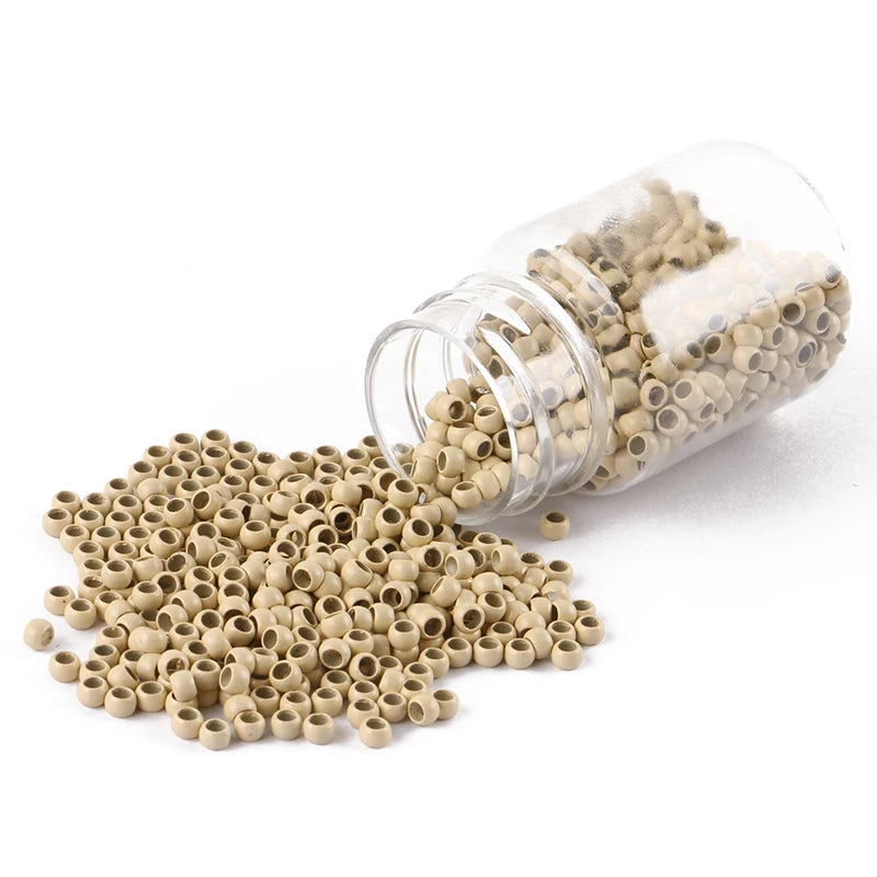 1000 piezas de nano anillos de 4,0 mm para extensión de cabello 13 #   color rubio