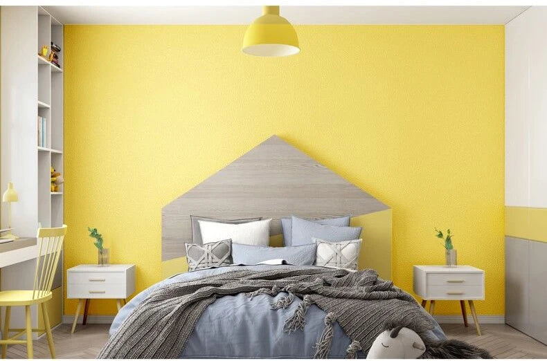 WOKHOME-papel tapiz autoadhesivo de vinilo de Color sólido, papel de Contacto impermeable, pegatina de pared, película, papeles de pared en rollos, decoración del hogar