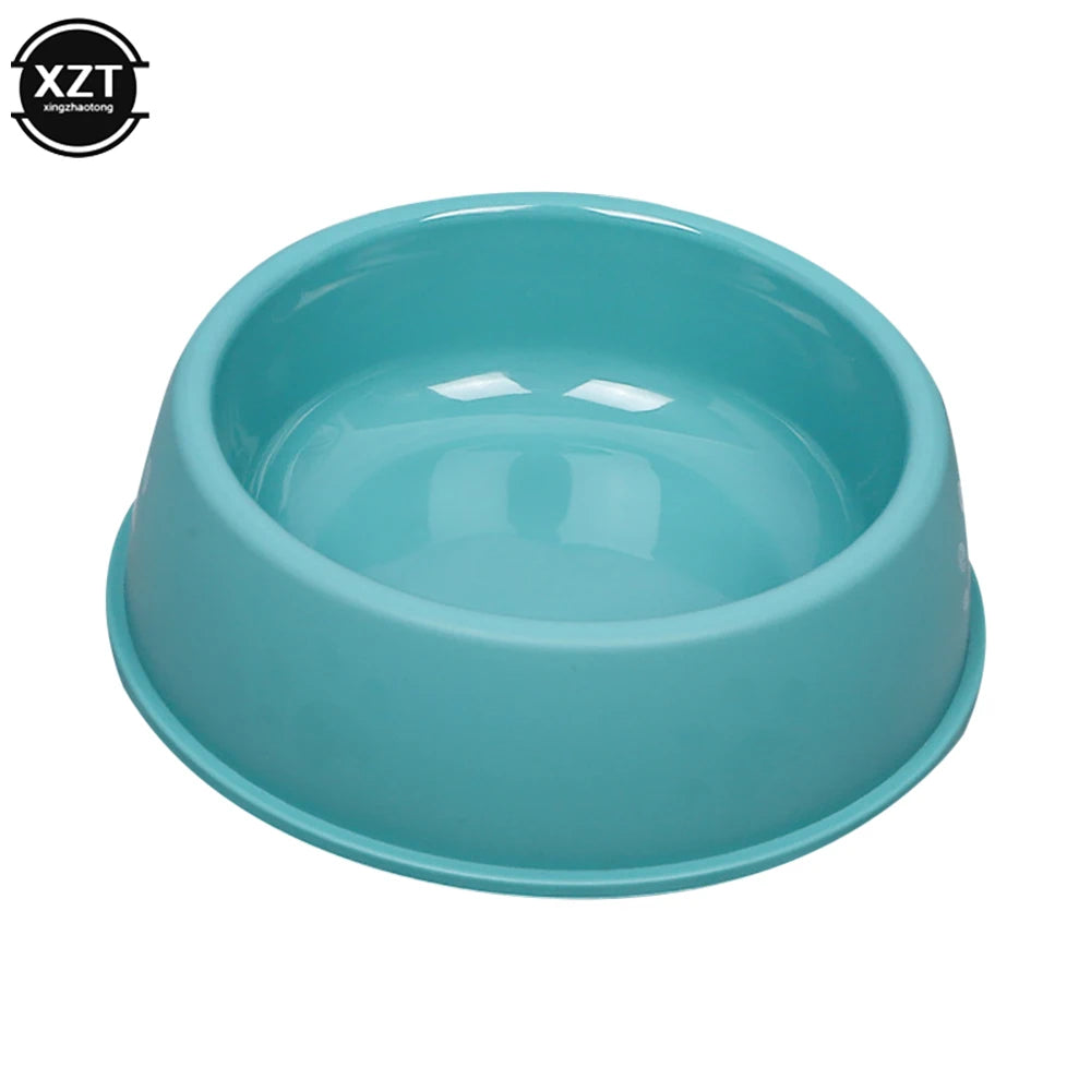 Cuencos de plástico ligero para mascotas, cuencos de Color sólido de alta calidad para perros y gatos pequeños, herramientas de agua de alimentación para mascotas