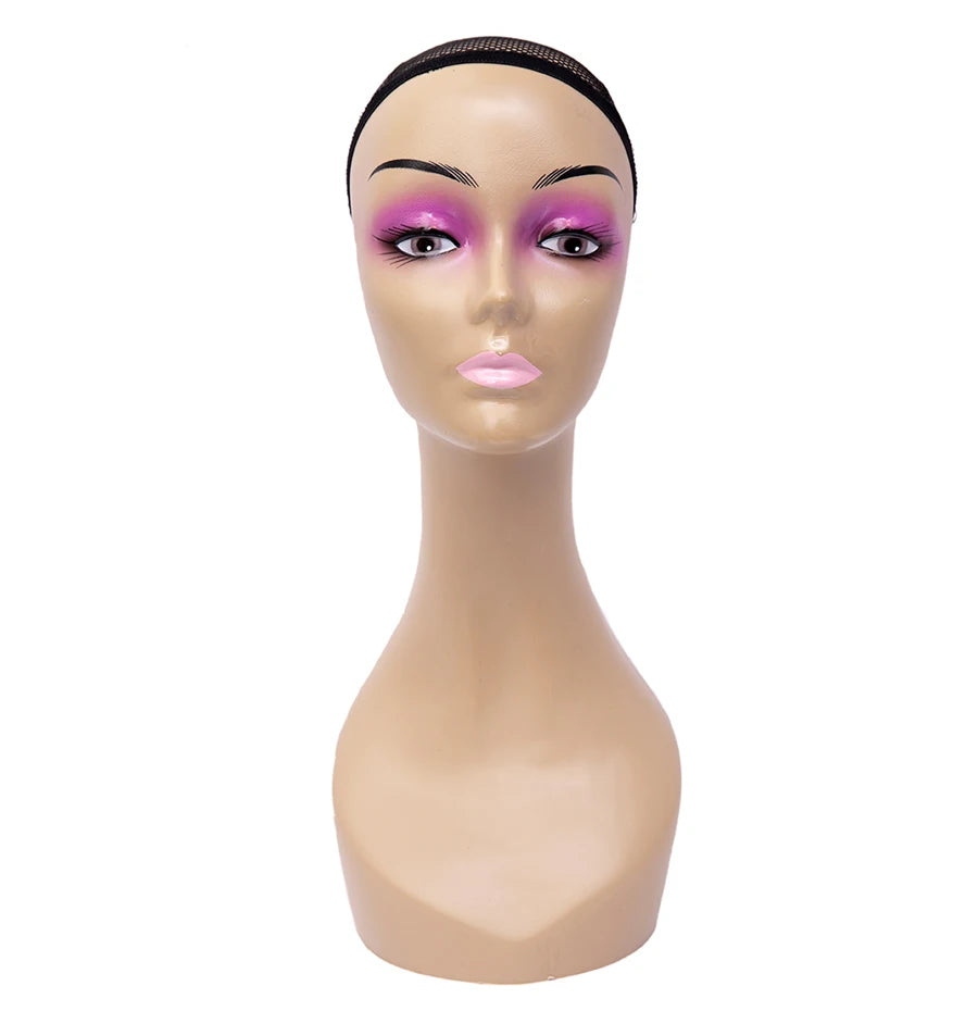Soporte de cabeza de maniquí barato, maniquí de peluca realista, cabeza de maniquí sin hombros, cabeza de exhibición de maniquí, soporte de exhibición eléctrico