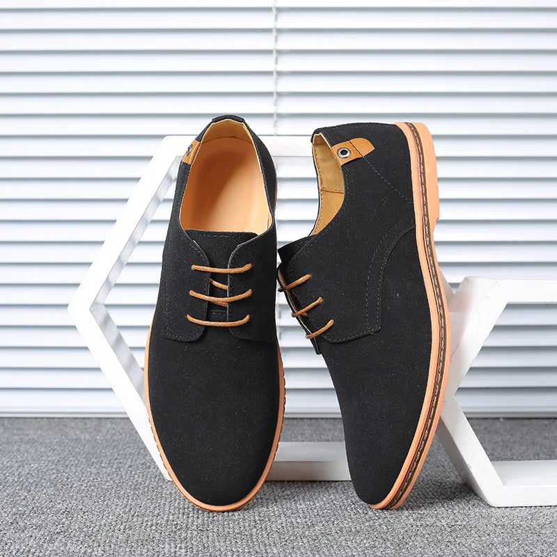 Nuevos zapatos de vestir para hombre, zapatos clásicos de cuero informales para hombres de negocios, zapatos Oxford italianos para hombres, zapatos planos negros, talla 46