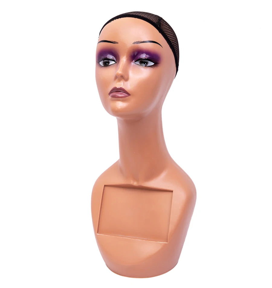 Soporte de cabeza de maniquí barato, maniquí de peluca realista, cabeza de maniquí sin hombros, cabeza de exhibición de maniquí, soporte de exhibición eléctrico