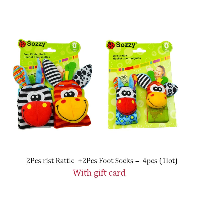 Juguetes de animales de peluche para bebés, sonajeros de muñeca, sonajeros para recién nacidos, juguetes para hacer sonidos, sonajero para bebés de 0 a 12 meses