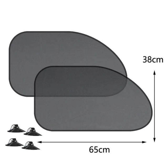 Parasol para coche protección UV plegable parasol para ventana trasera de coche 100x50cm visera de ventana trasera de malla Universal con ventosas